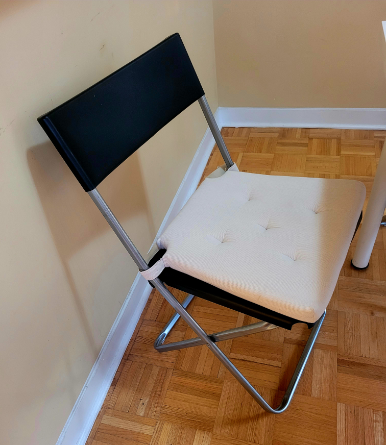 IKEA White Dining Table Plus Four  Black Chairs - photo 2