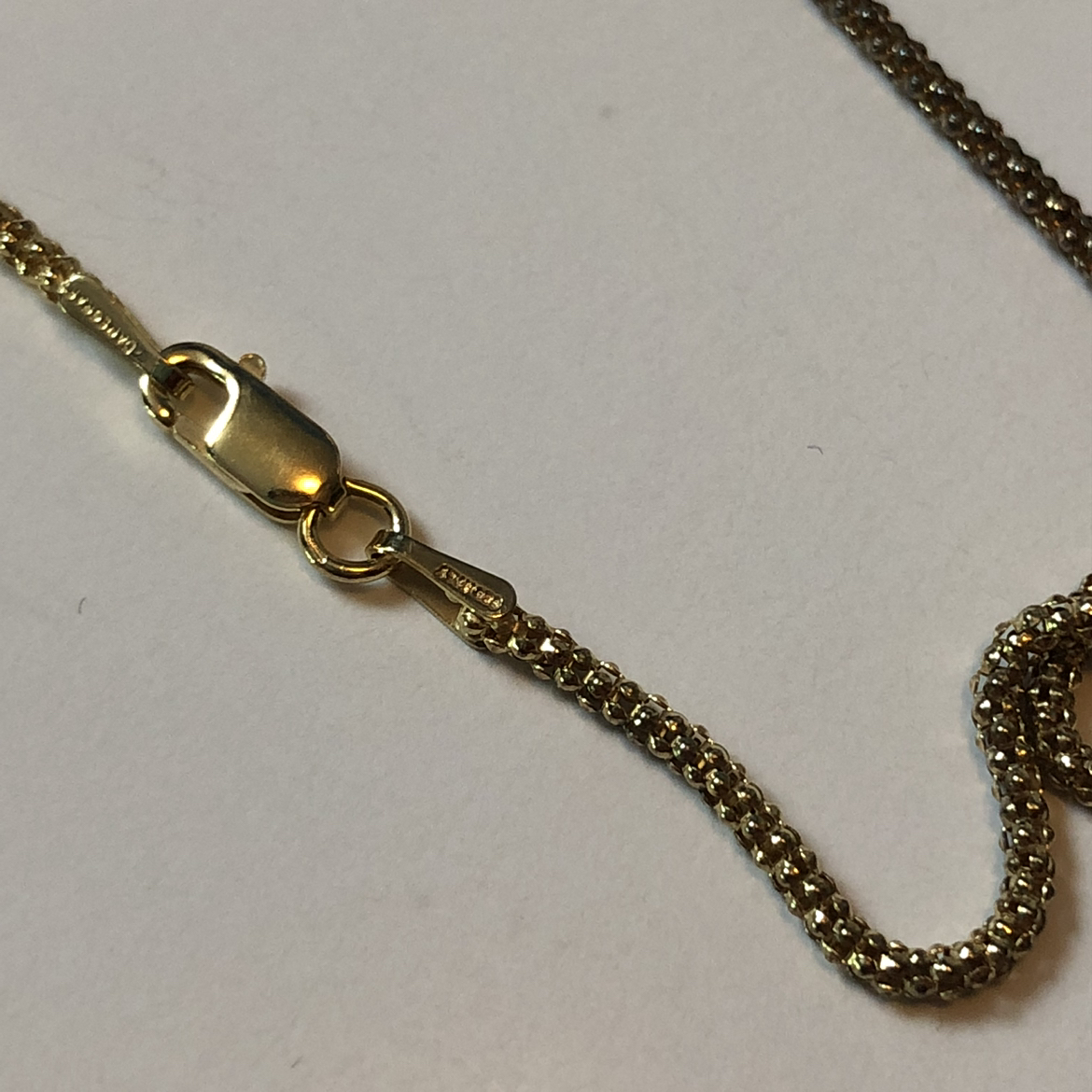 24k Gold Over Sterling Silver 30” Popcorn Chain image indicator(4)