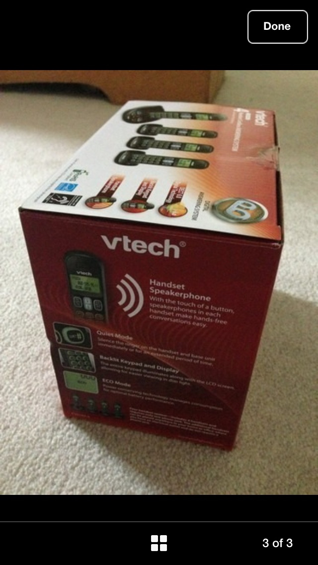 Vtech home cordless phone 4 handsets image indicator(3)