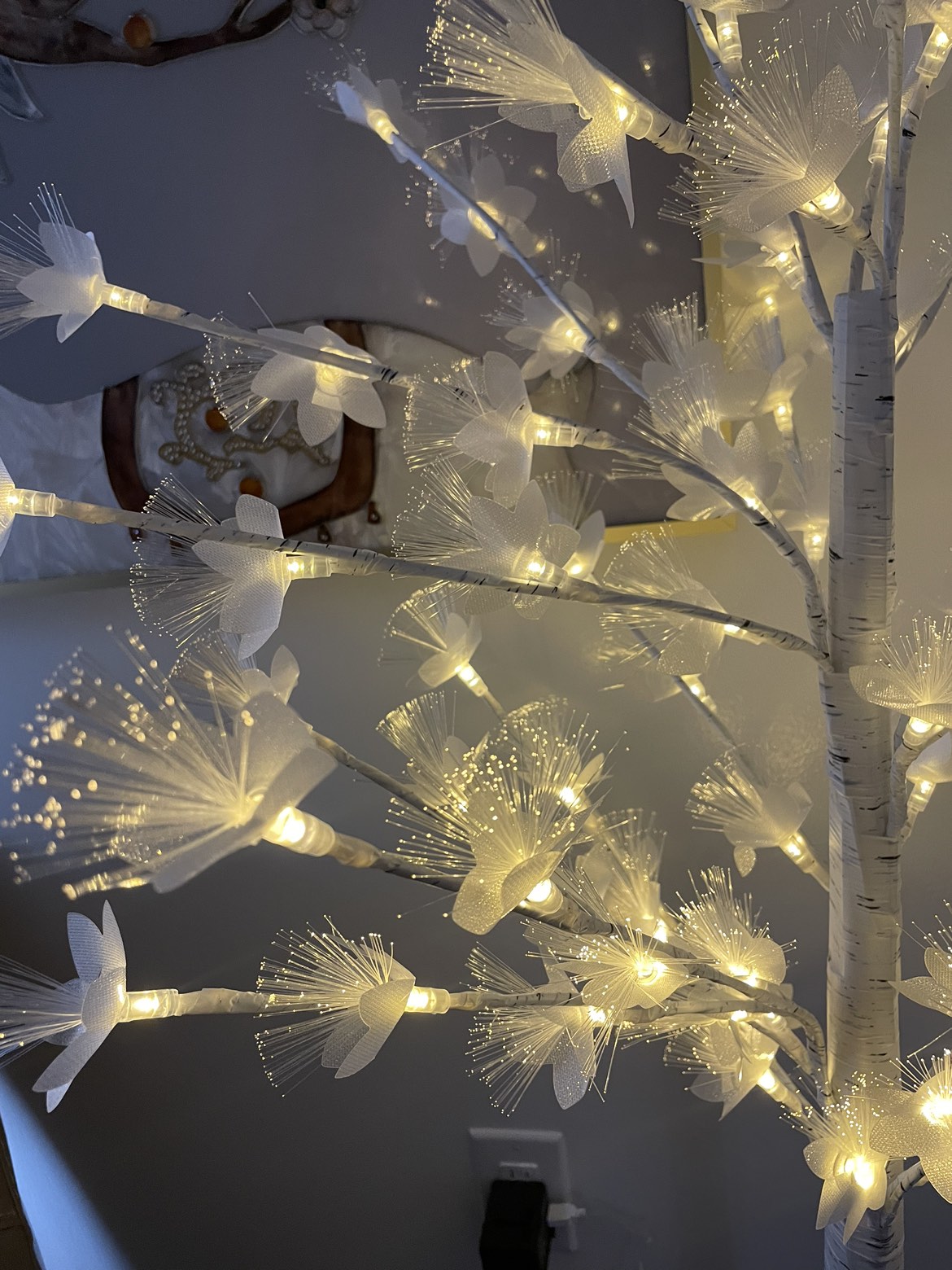 White artificial led flower tree 5 feet long image indicator(5)