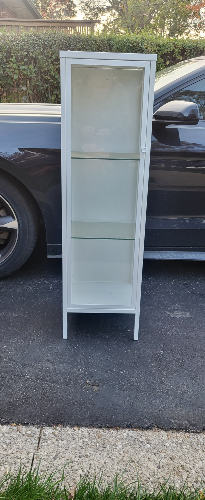 small glass cabinet with 2 glass shelves new from ikea image indicator(4)
