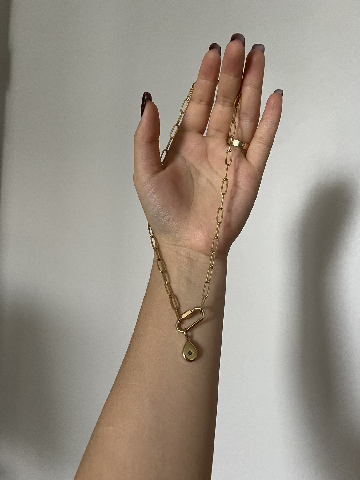 Stainless steel necklace “tear” thumbnail
