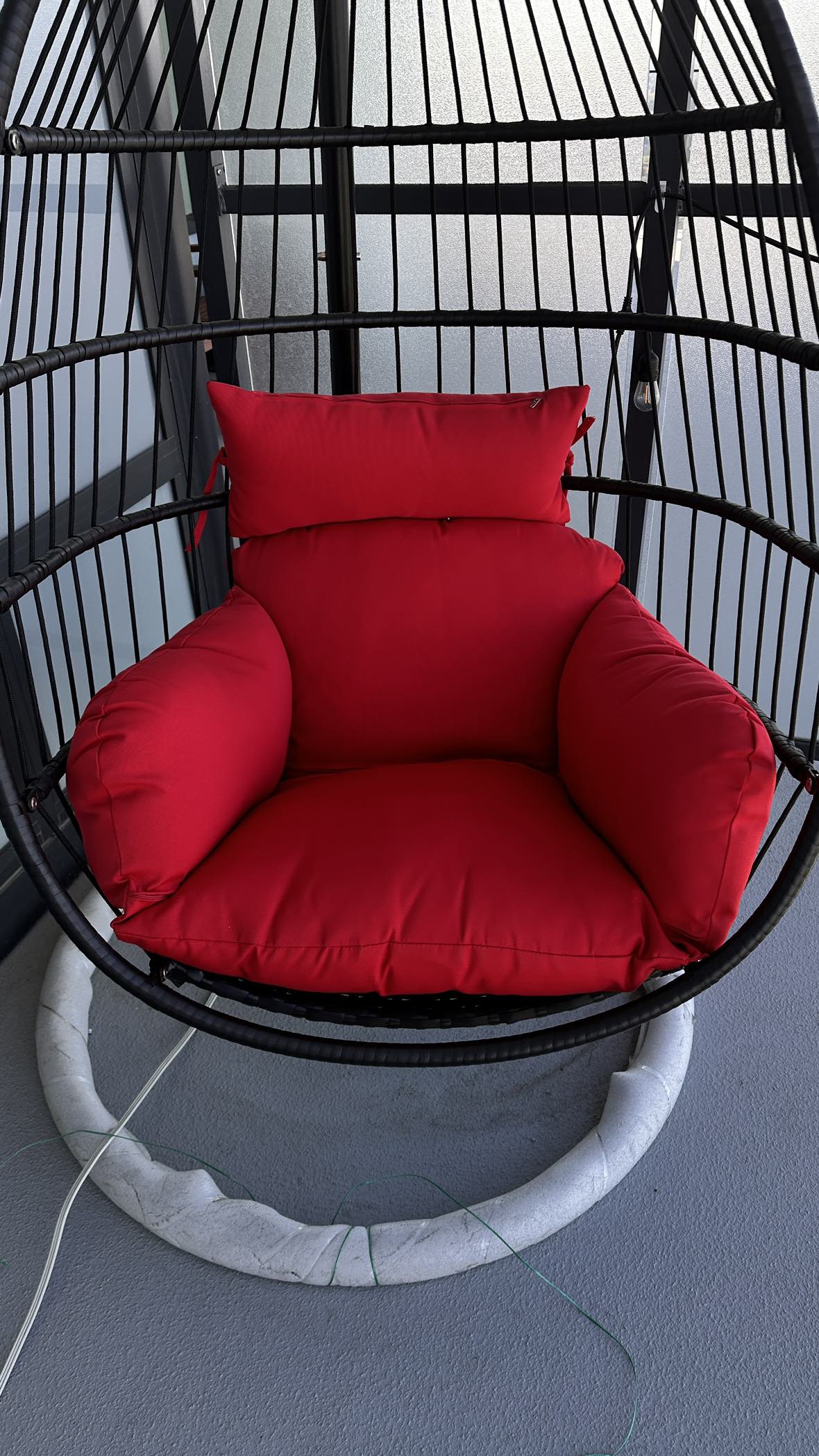 Egg shaped swing for one person with waterproof cover - photo 2