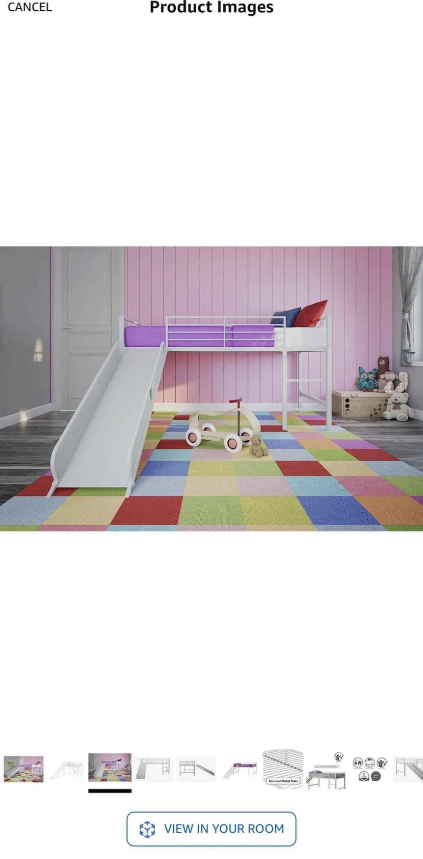 Kids bunk bed with slide