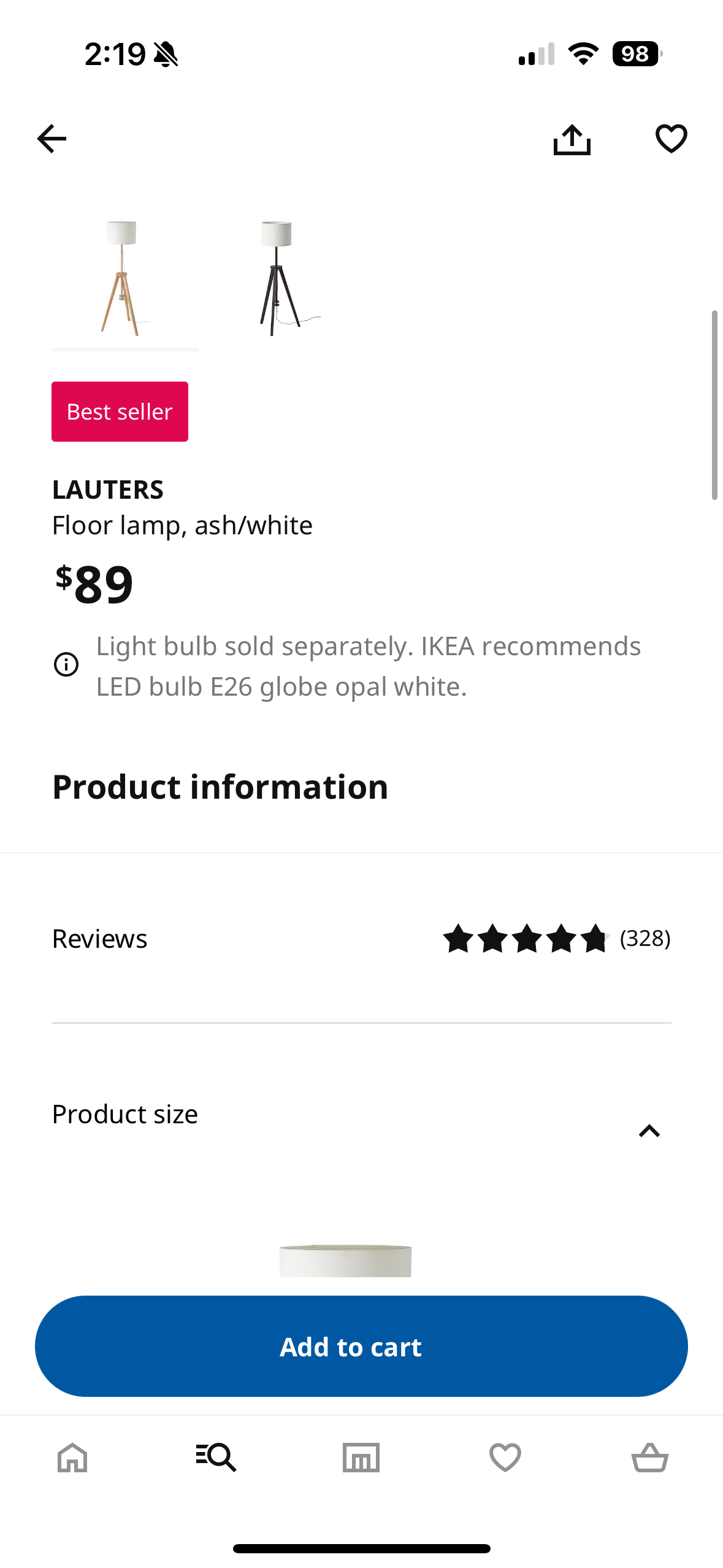 Ikea floor lamp - photo 2