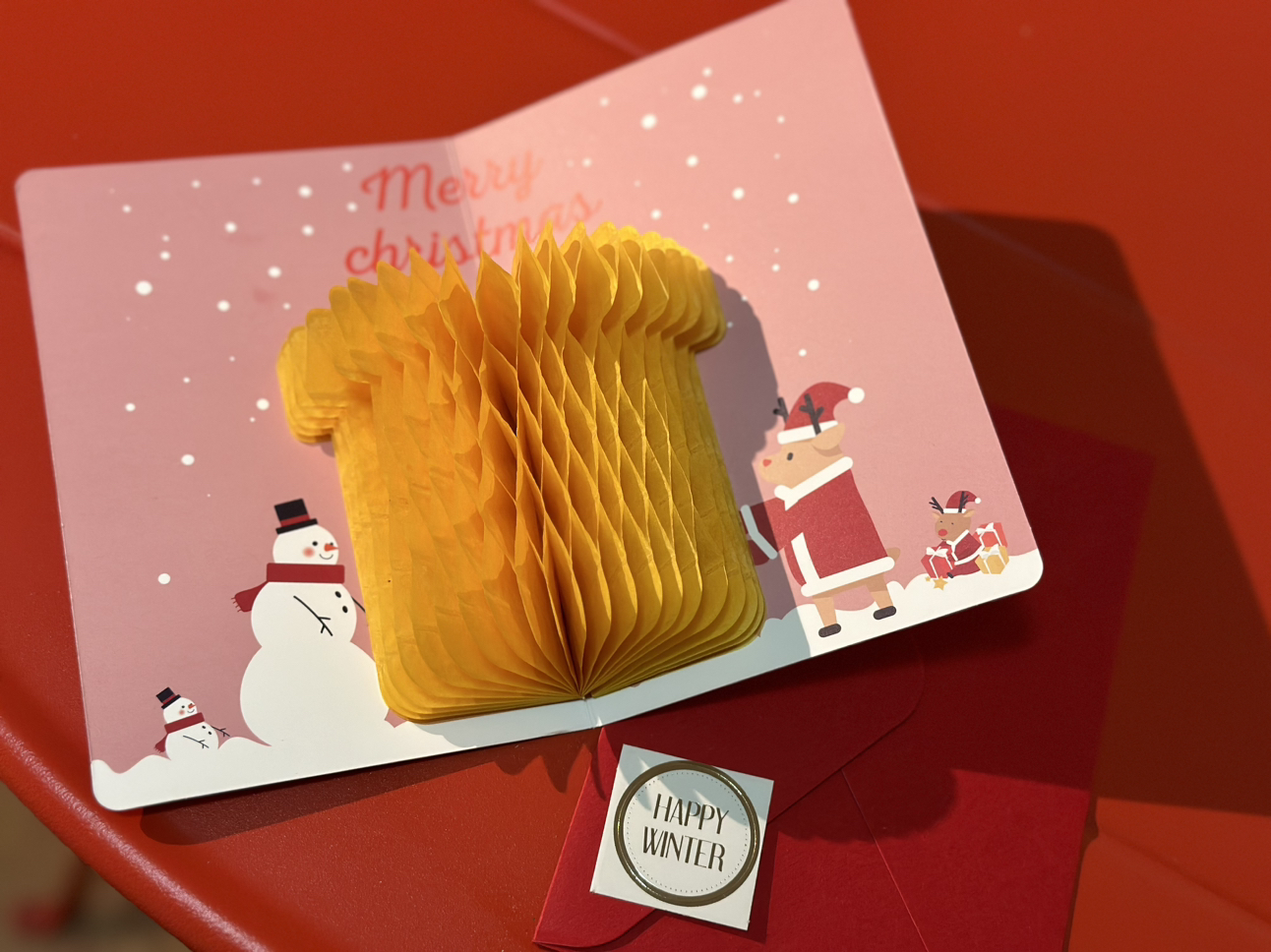 Christmas card 3D beautiful - photo 3