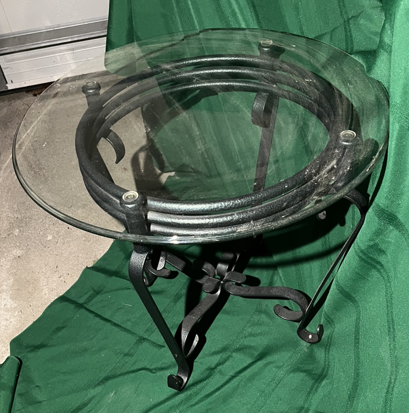 Glass top matching side tables - photo 2