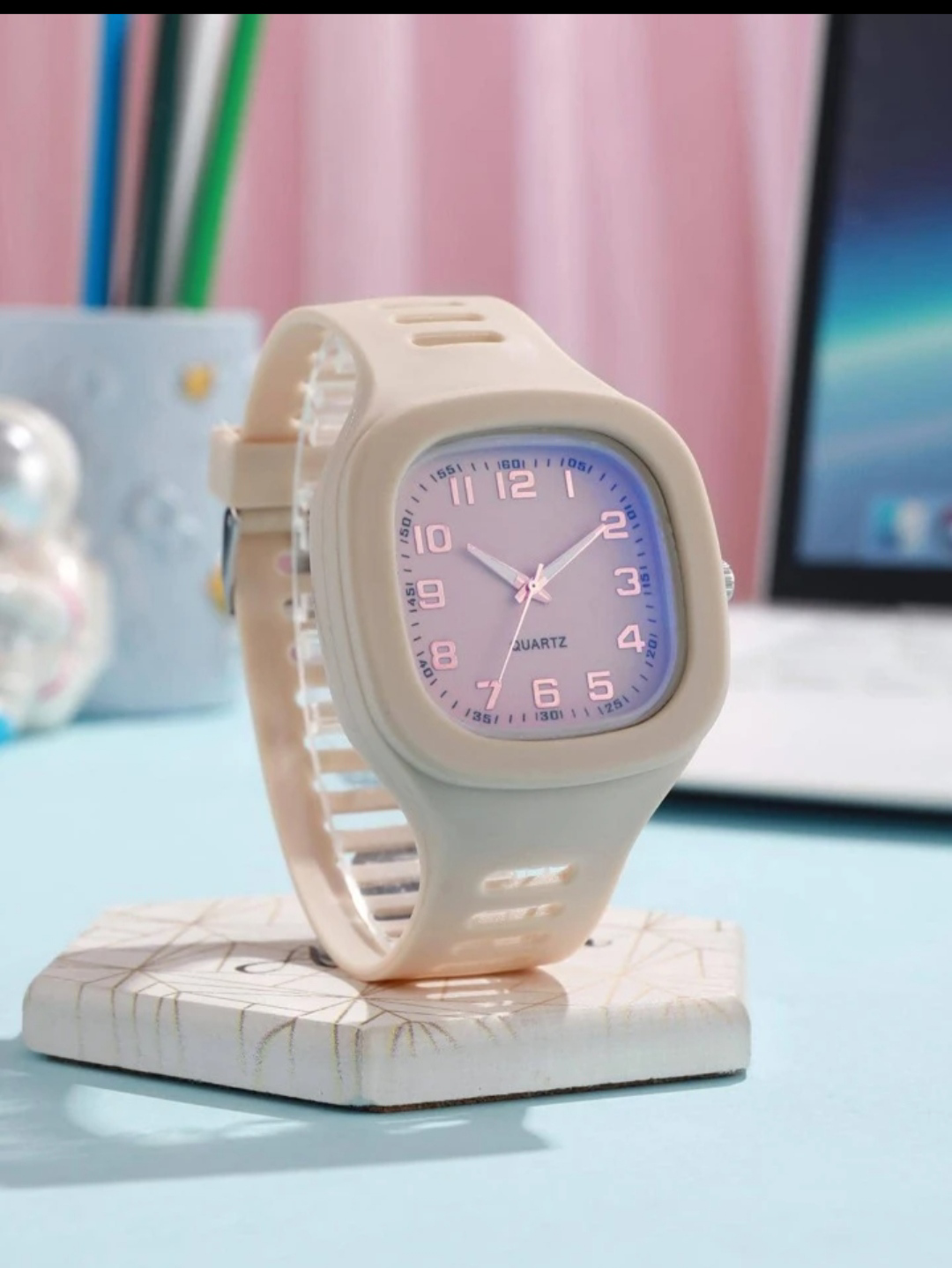 Square Pointer Quartz Watch