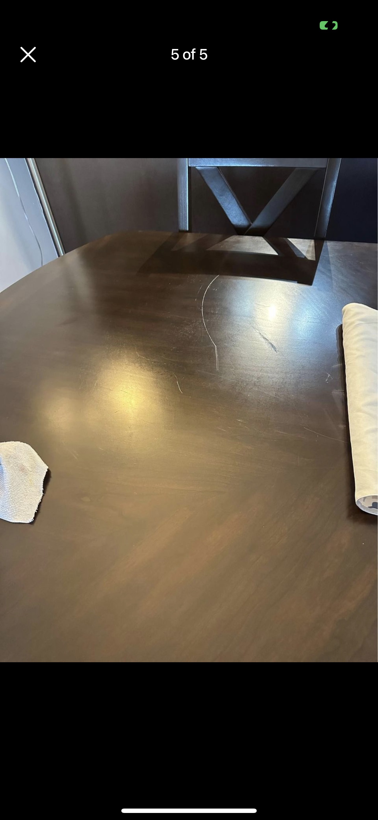 Elegant extendable dining table-dark cherry - photo 4