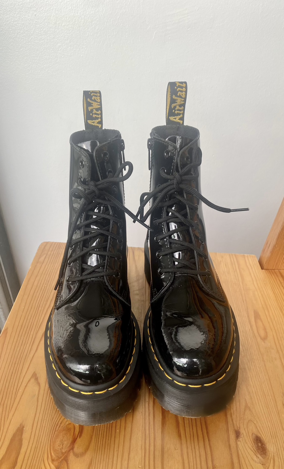Dr. Martens Platform Leather Combat Boots thumbnail