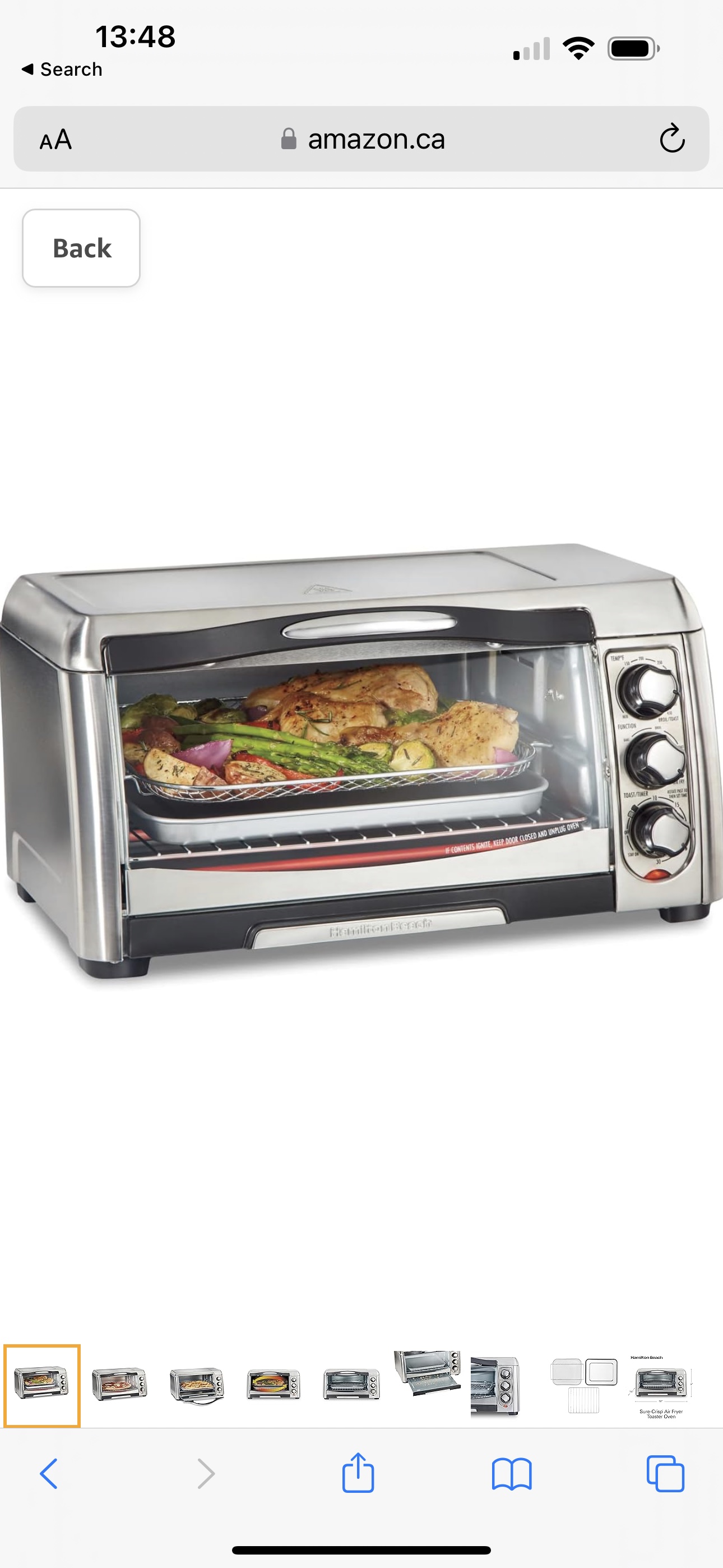 Hamilton Beach Sure-crisp Air Fryer Toaster Oven image indicator(3)