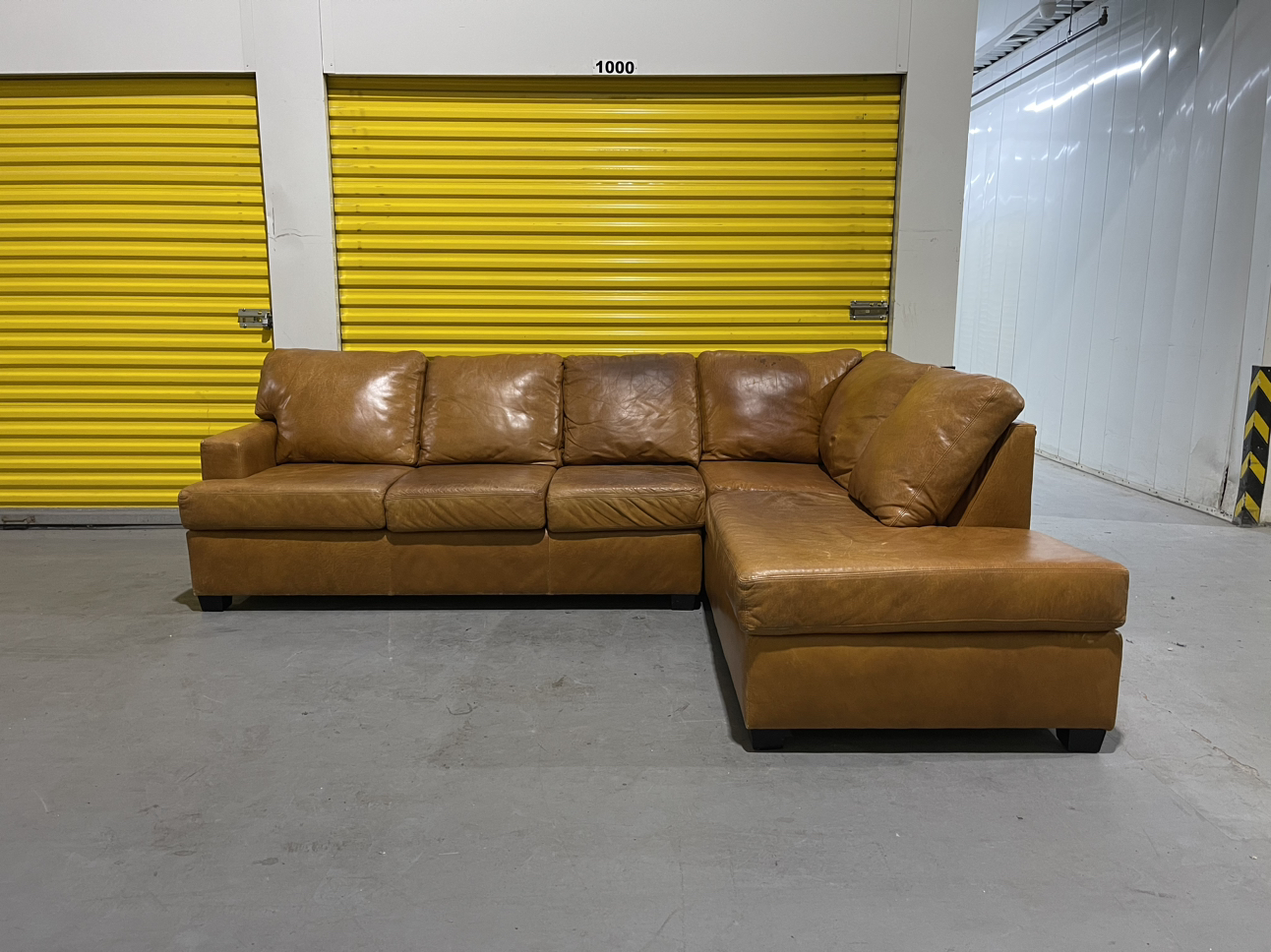 FREE DELIVERY | Beautiful Real Leather Sectional - photo 3