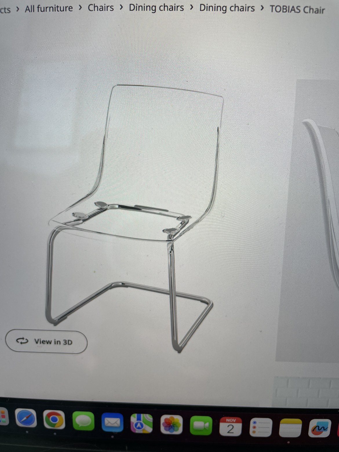 Transparent chair