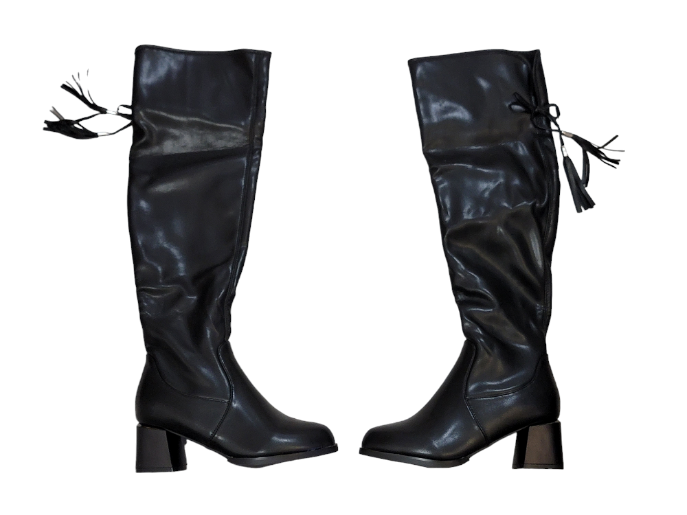 SIMANLAN Women Breathable Over The Knee Boots Non-Slip Sz 4.5 - photo 3