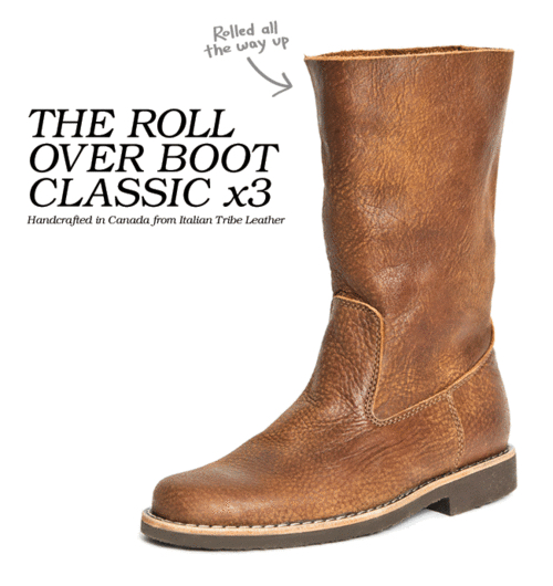 Roots Roll Over Boot 100% Italian Vintage Tribe Leather - photo 2
