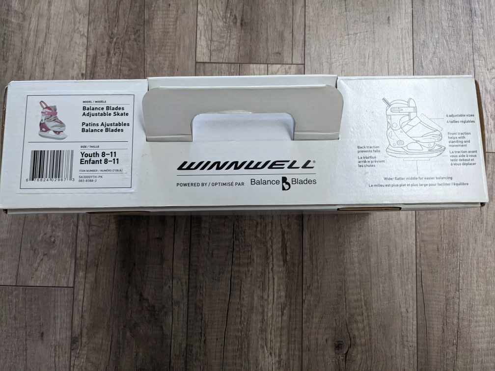 Winnwell Balance Blades Adjustable Skates, Pink, 8-11 - photo 3