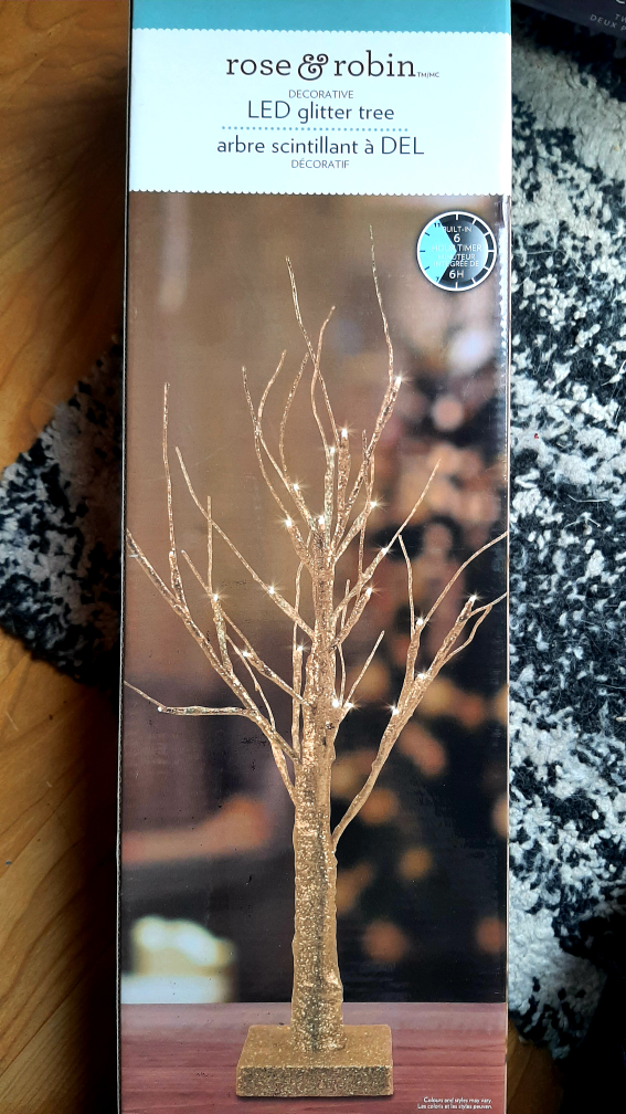 LED Gold glitter Trees x 2 - photo 2