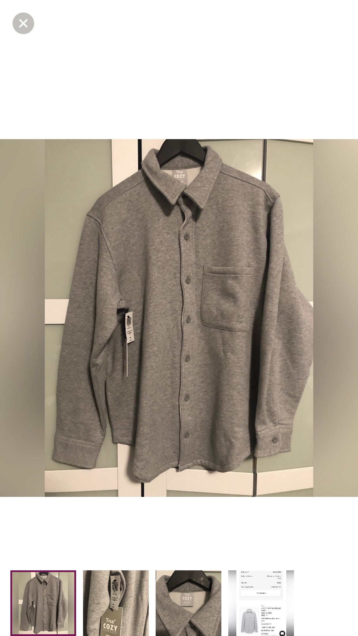 Aritzia grey cozy br fleece