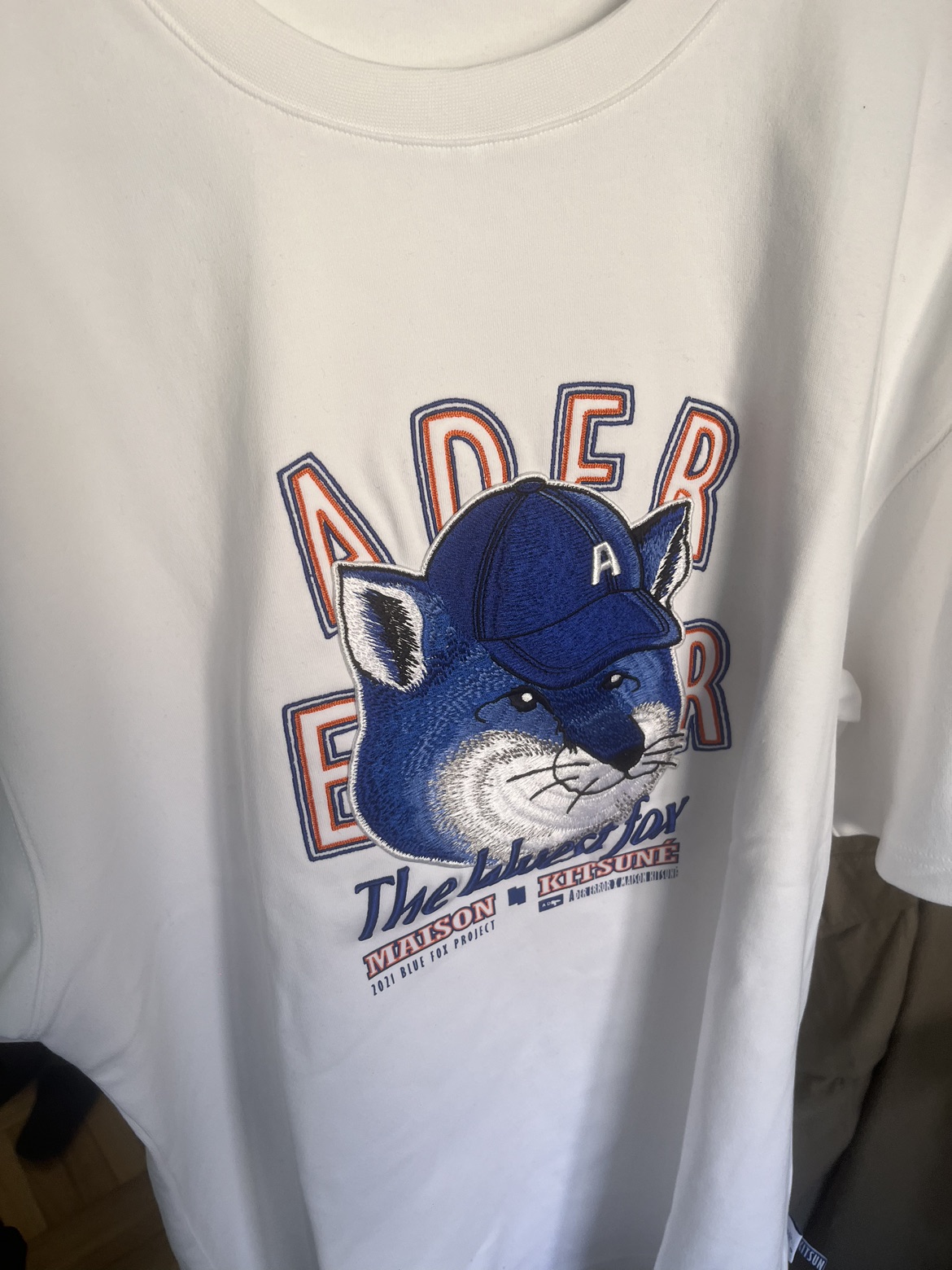 ader error maison kitsune t shirt thumbnail