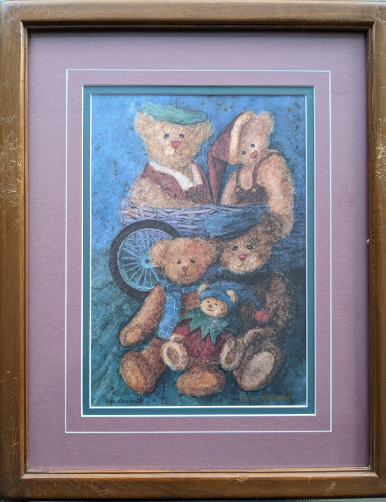 Three framed teddy bear prints by Anna Krajewski image indicator(8)