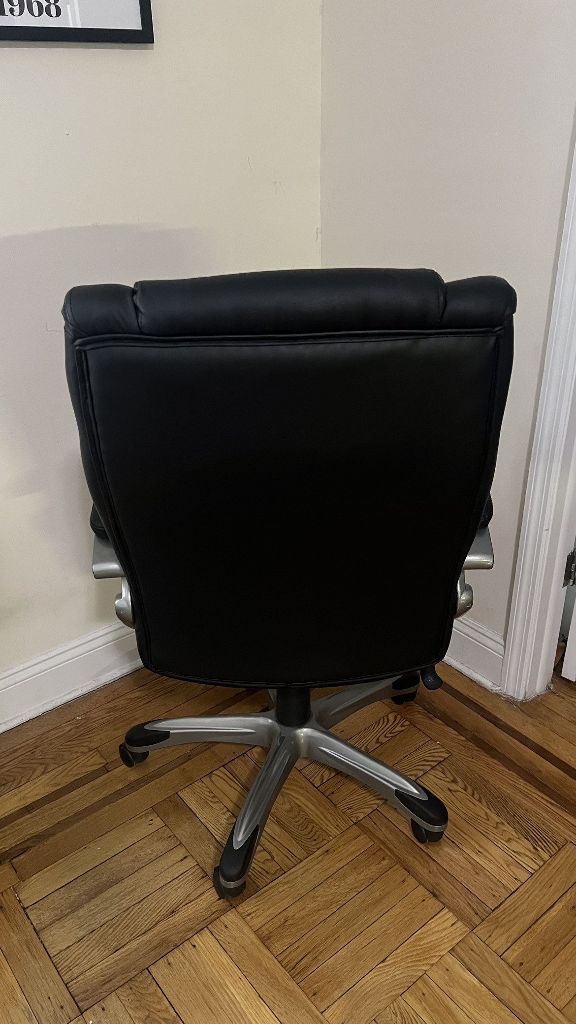 High-Back Bonded Leather Executive Office Computer Desk - photo 2