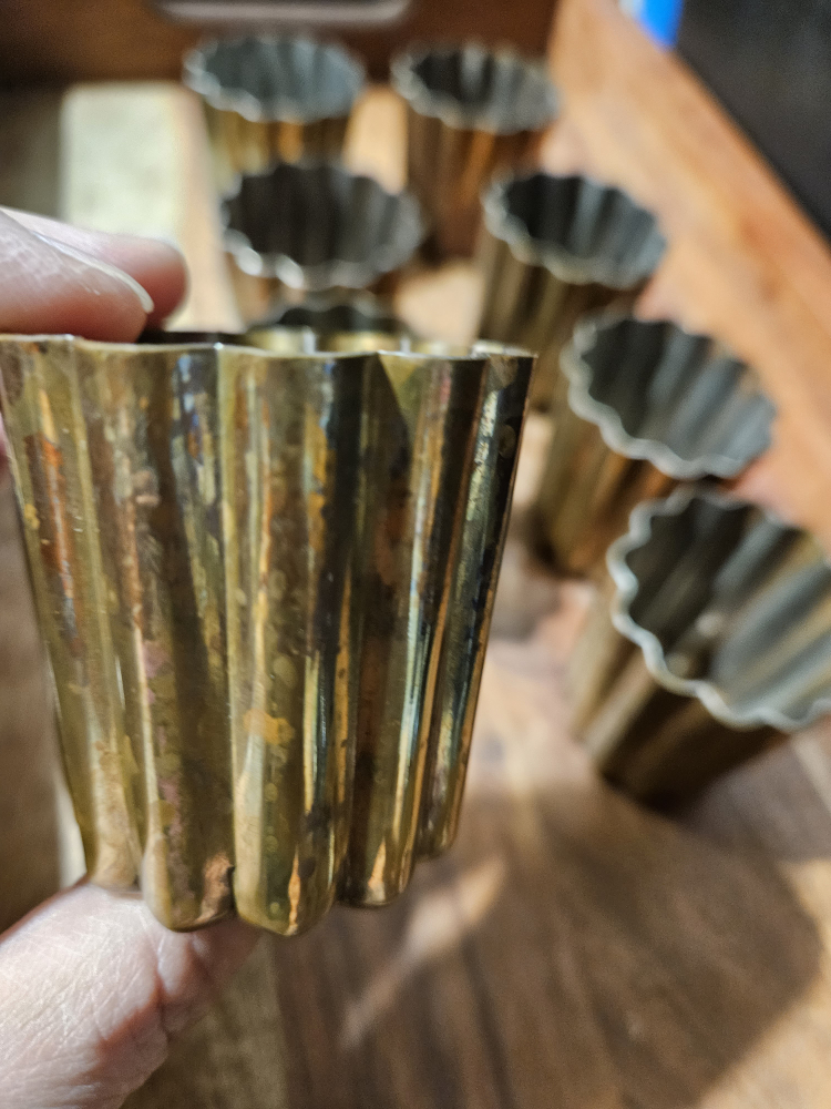 8 pcs copper and tin lined caneles molds - photo 2