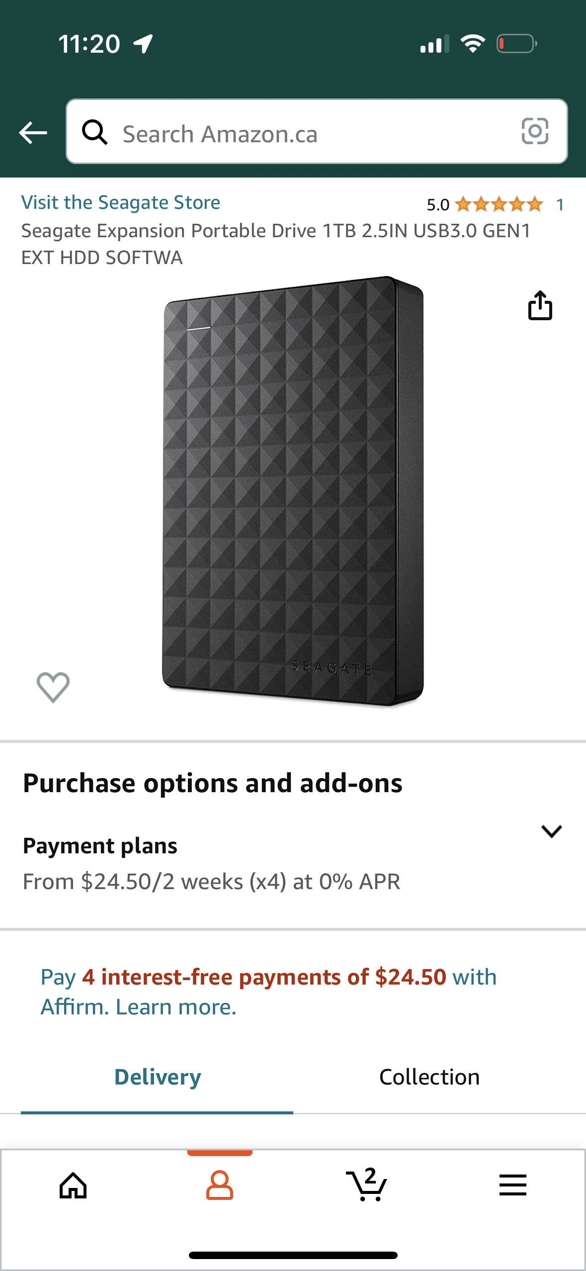1TB portable drive