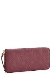 LV clemence wallet in burgundy thumbnail