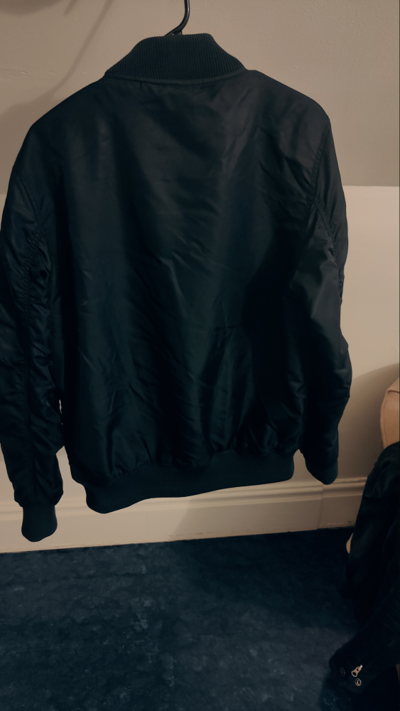 men's blue bomber jacket size L image indicator(3)