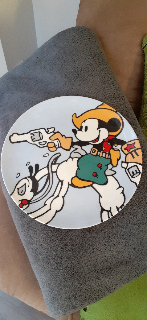 mickey mouse plate collection display