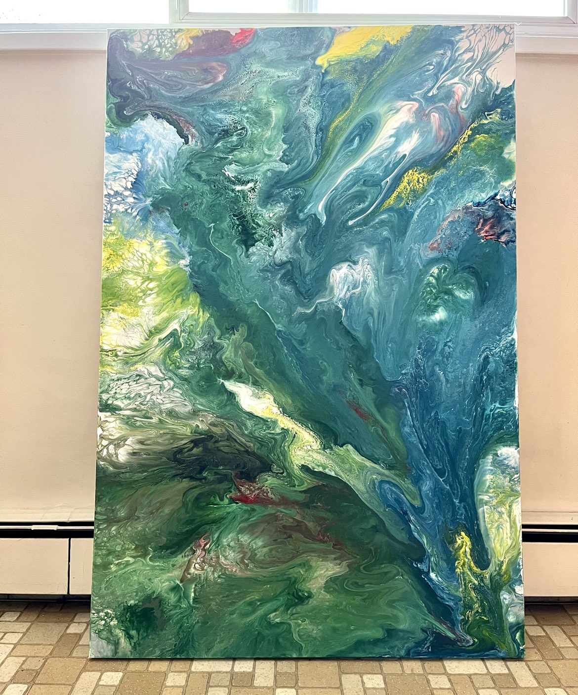 Very large abstract painting
