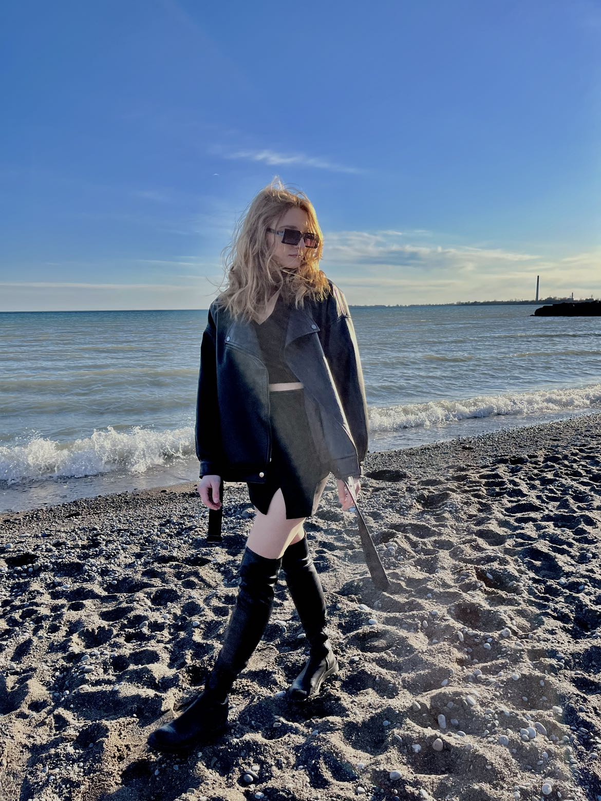 High-knee leather boots zara - photo 3