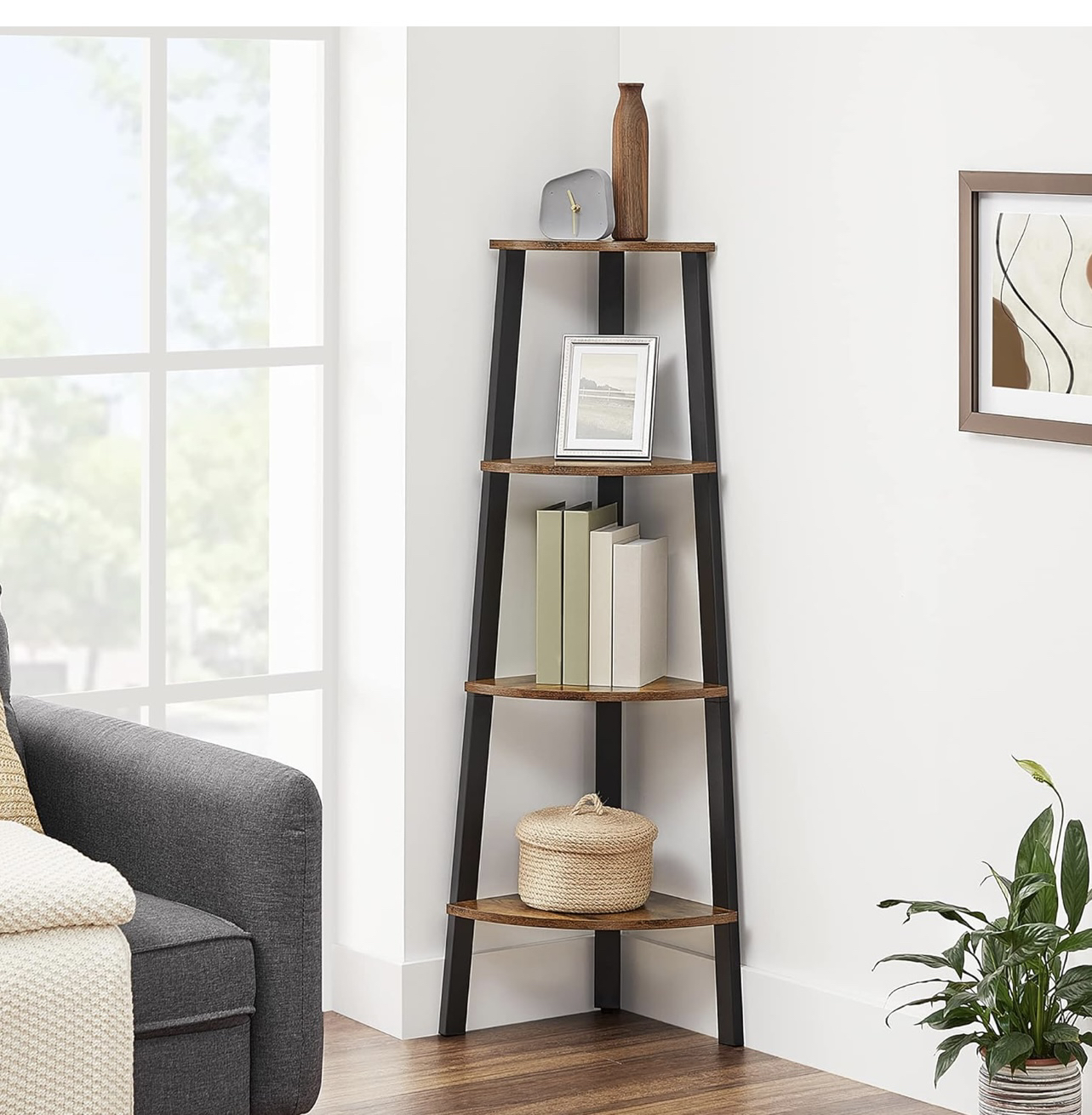 Ladder Shelf, Corner Shelf, Bookcase