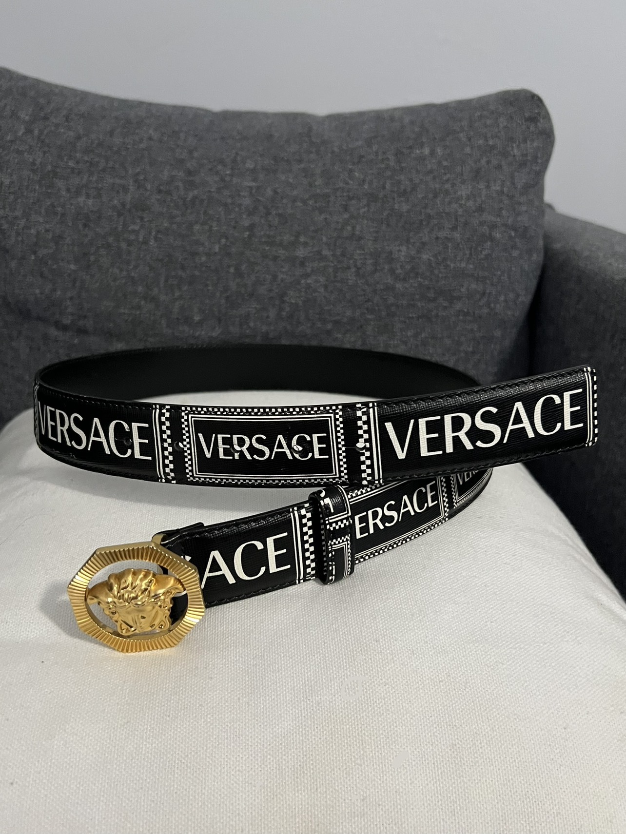 Versace 90s Vintage Logo Belt - photo 2