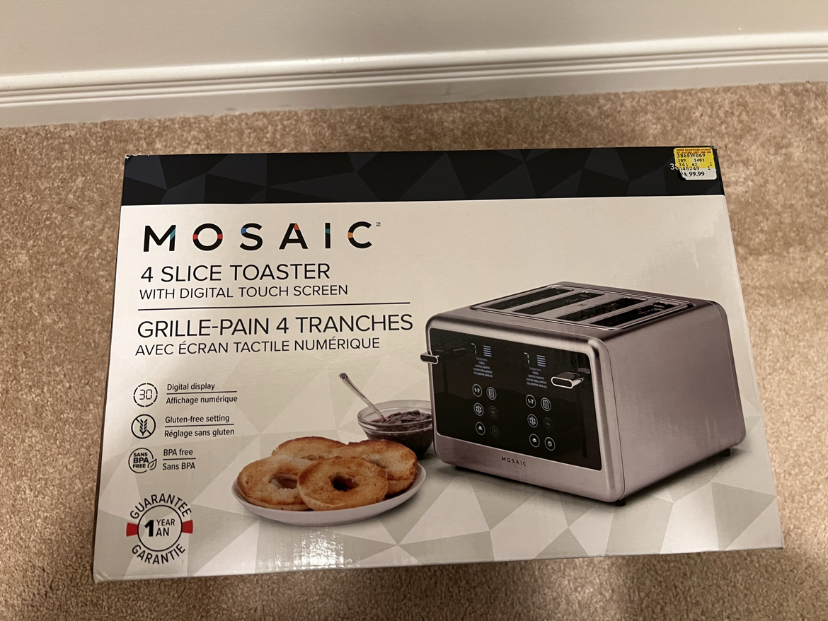 30% OFF BRAND NEW MOSAIC 4-Slice Digital Touch Screen Toaster