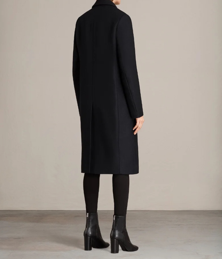 Retail $750, All saints Marr Double Breast Coat in a size 8 image indicator(3)