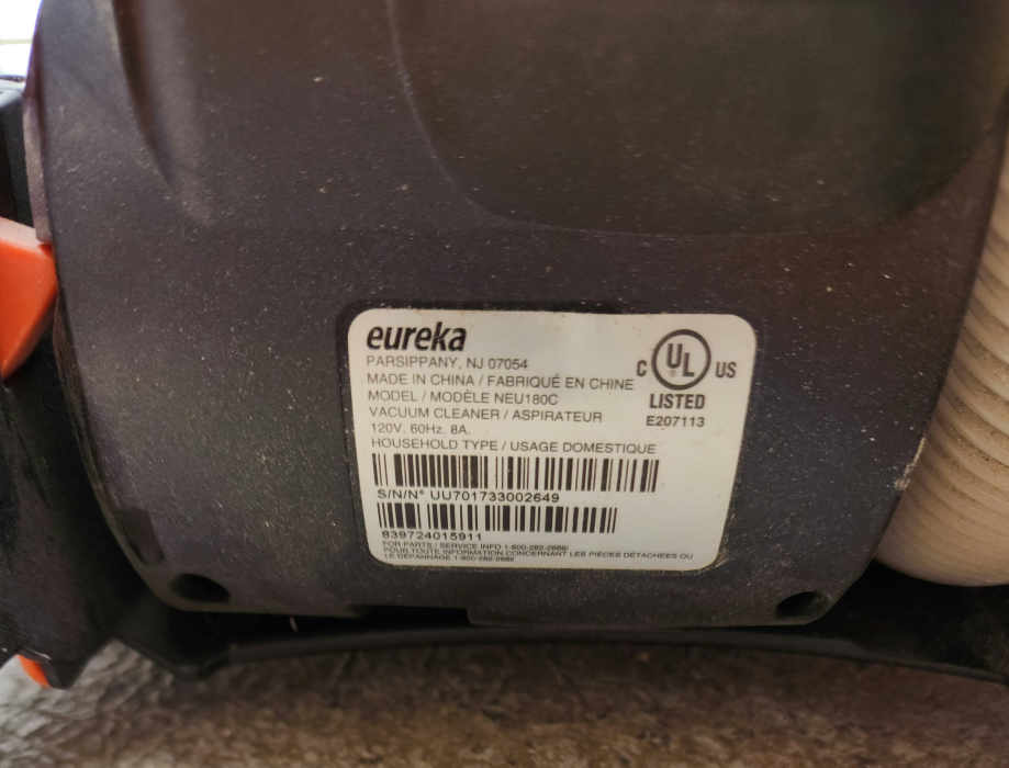 Vacuum Cleaner- Eureka Powerspeed NEU180 - photo 5