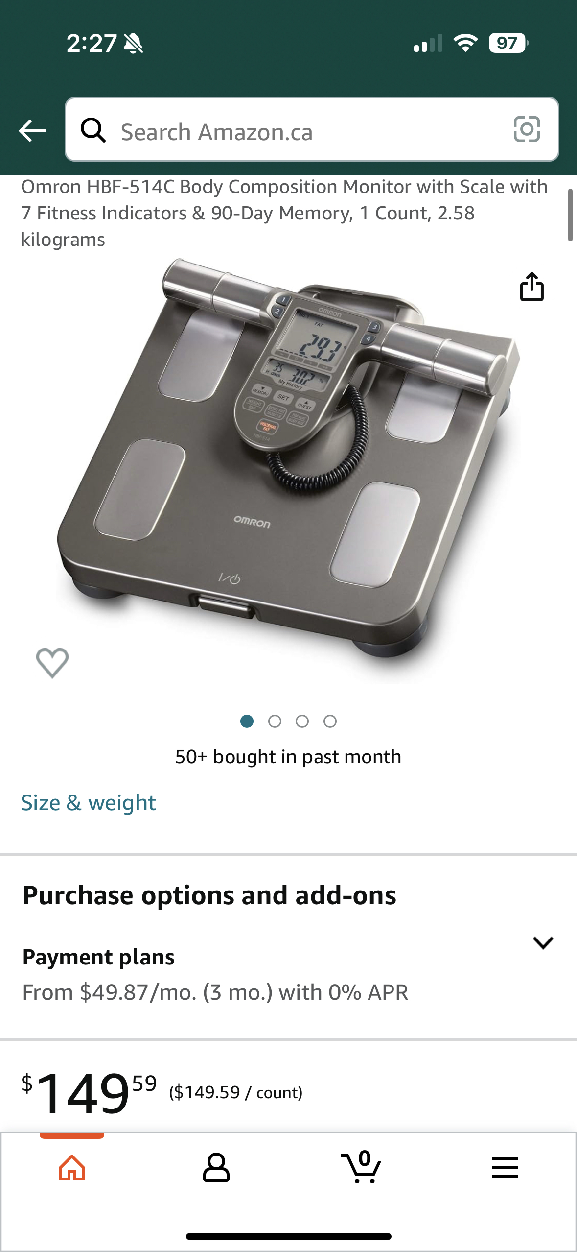 Omron HBF-514C Body Composition Monitor with Scale