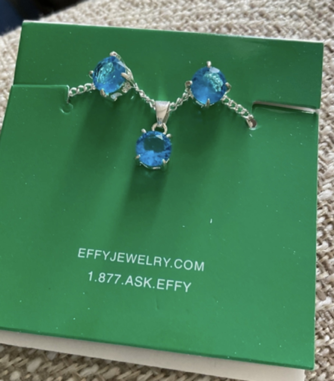 ⭐️Brand New Beautiful Effy Blue Topaz Earring and Necklace set - photo 4