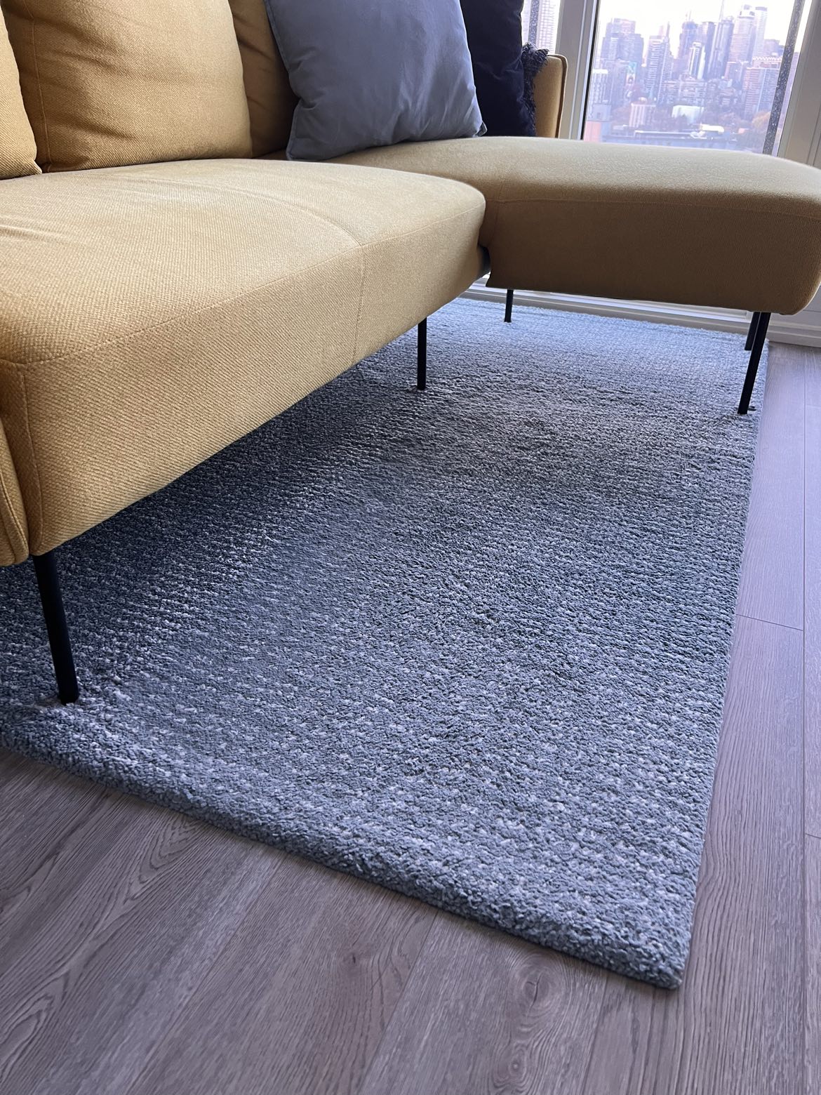IKEA Rug, low pile, light blue