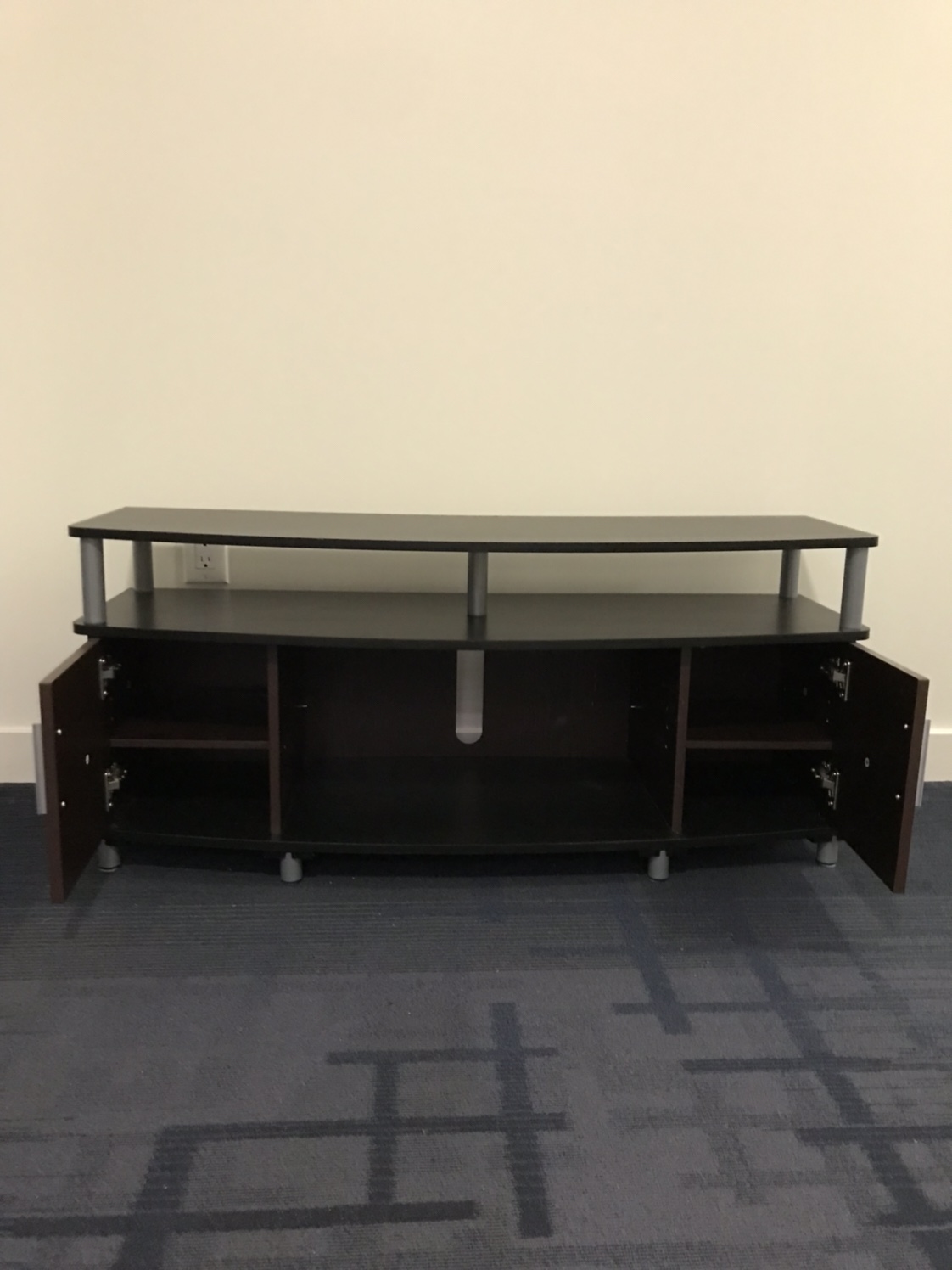Elegant TV Stand With 2 Cabinet Including Shelf Inside - photo 2