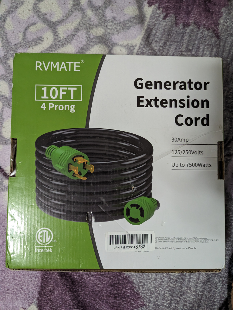 RVMATE Generator extension cord - photo 2