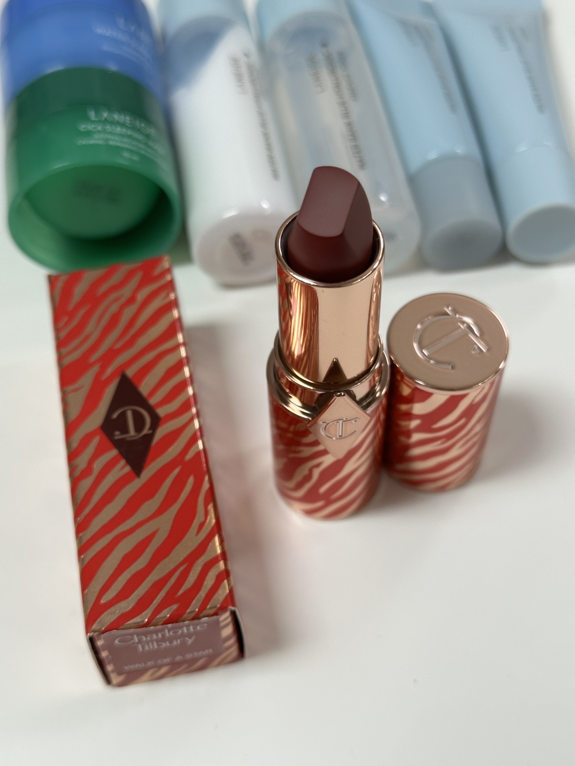 Charlotte Tilbury lipstick with skincare bundle thumbnail
