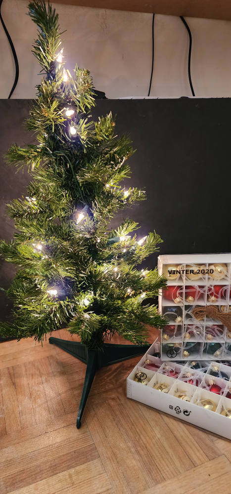 Selling mini prelit Christmas tree