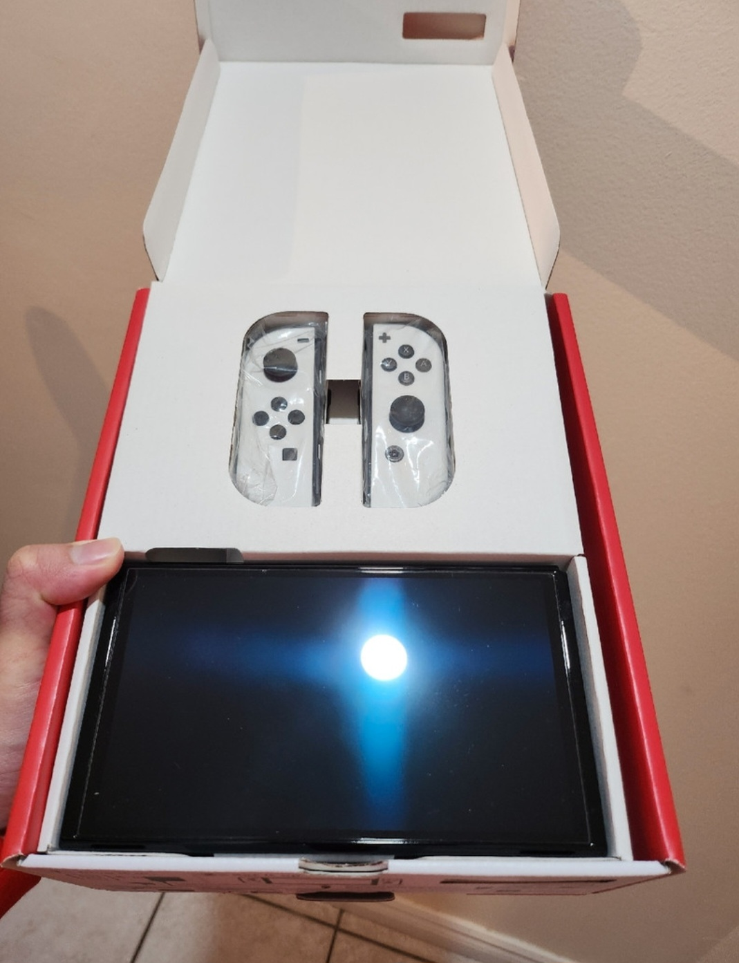 BRAND NEW open box oled switch with screen protector