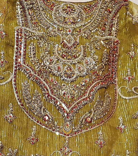 Olive Green Formal Pakistani/Indian Outfit - photo 5