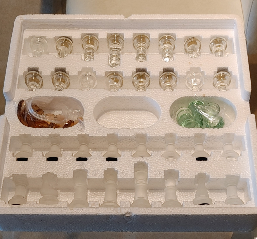 Chess, Backgammon, Checkers glass set - photo 4