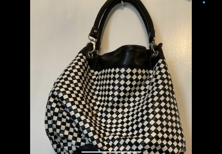 ⭐️ Brand New - Checkered Black and White Shoulder Bag thumbnail