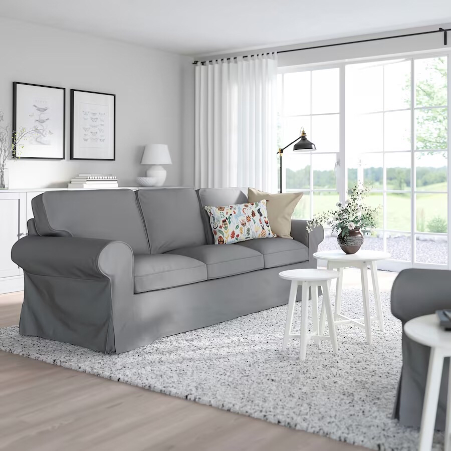Ektorp 3-seats sofa and footstool with storage - photo 5