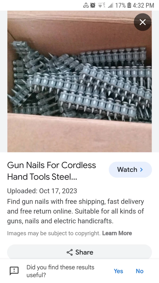 500 Gun nails for cordless hand tools steel. image indicator(3)